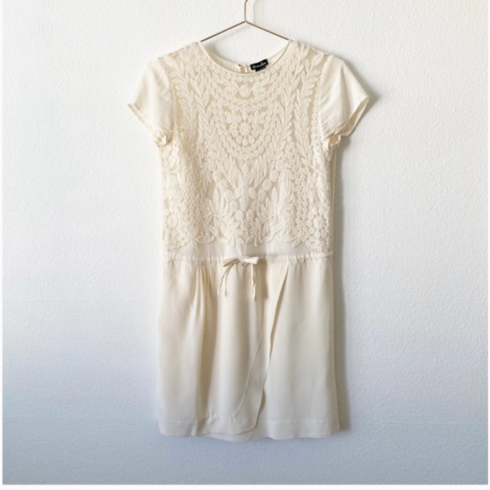 Elegant Steven Alan Cream Lace Dress